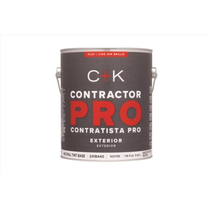 Contractor Pro Exterior Flat Neutral Base Paint & Primer – 1 Gallon