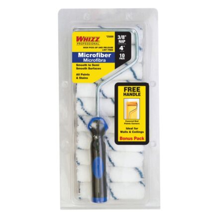 Microfiber 4 in. W X 3/8 in. Mini Paint Roller Cover 10 pk