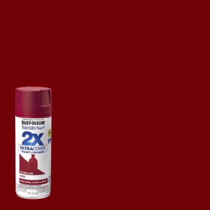 2X Ultra Cover Satin Colonial Red Spray Paint – 12 oz