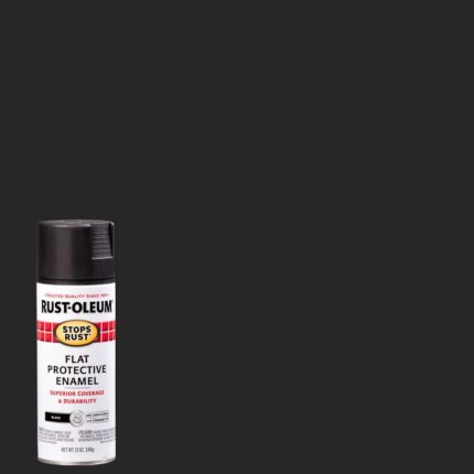 Stops Rust Flat Black Spray Paint 12 oz