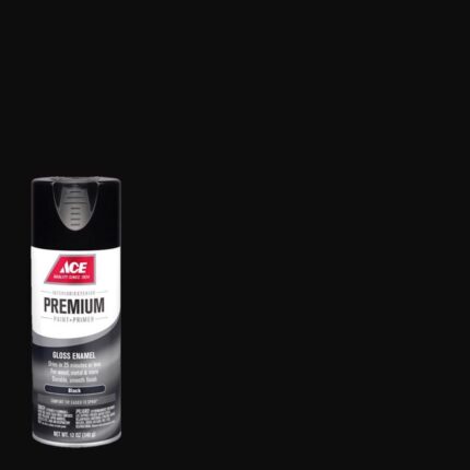 Premium Gloss Black All-Surface Spray Paint – 12 oz