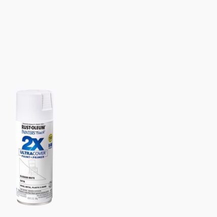 2X Ultra Cover Satin Blossom White Spray Paint – 12 oz