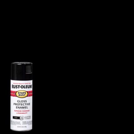 Stops Rust Gloss Black Spray Paint 12 oz