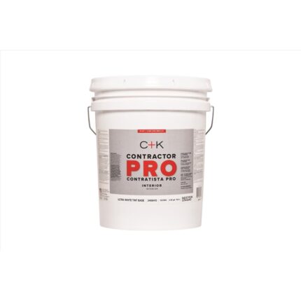 Contractor Pro Interior Flat Ultra White Base Paint & Primer – 5 Gallon