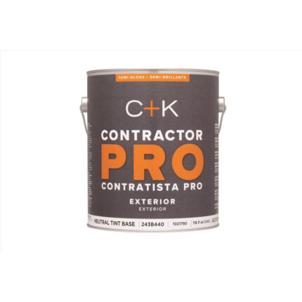 Contractor Pro Exterior Semi-Gloss Neutral Base Paint & Primer – 1 Gallon