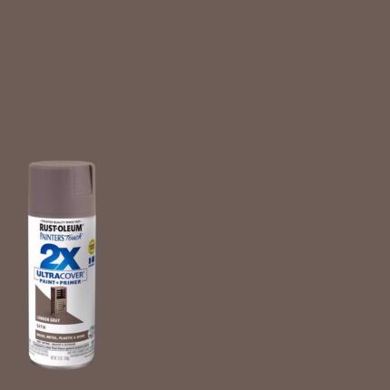 2X Ultra Cover Satin London Grey Spray Paint – 12 oz