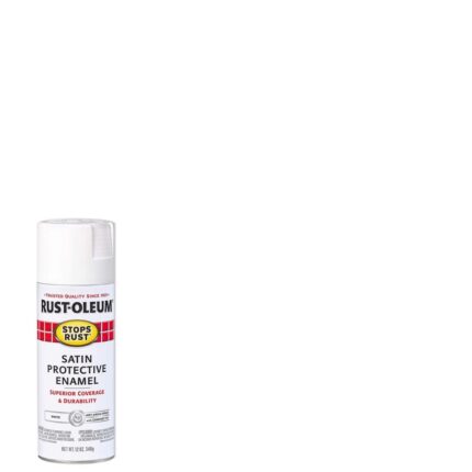 Stops Rust Satin White Spray Paint 12 oz