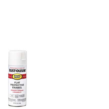 Stops Rust Flat White Spray Paint 12 oz