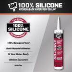 Silicone 9.8 oz. Clear Kitchen and Bath Silicone Caulk - Image 2