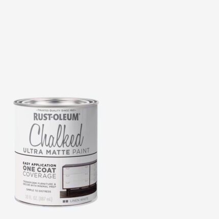 Chalked Ultra Matte Linen White Water-Based Acrylic Chalk Paint 30 oz