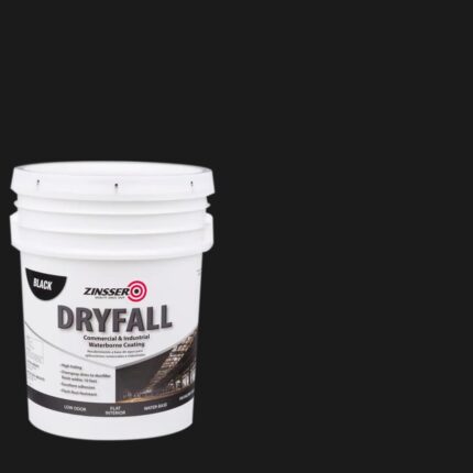 DryFall Flat Black Water-Based Dryfall Waterbone Coating Interior 5 gal