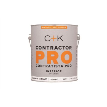 Contractor Pro Interior Semi-Gloss Ultra White Base Wall Paint – 1 Gallon