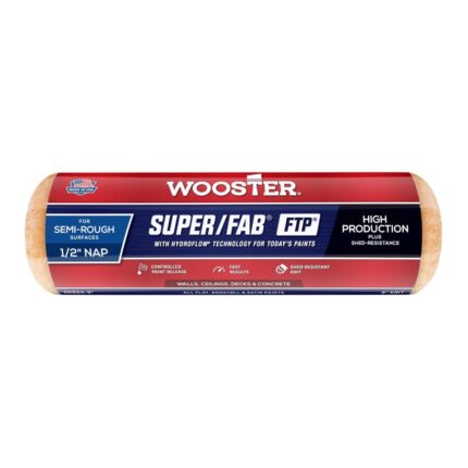 Super/Fab FTP Synthetic Blend 9 in. W X 1/2 in. Paint Roller Cover 1 pk