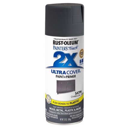 2X Ultra Cover Satin Stone Gray Spray Paint  -  12 oz