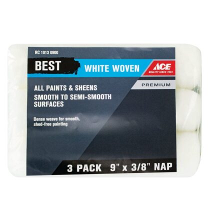 Best Woven 9 in. W X 3/8 in. Paint Roller Cover 3 pk