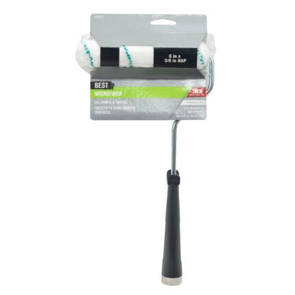 Best Microfiber 6 in. W X 3/8 in. Mini Paint Roller with Frame 1 pk