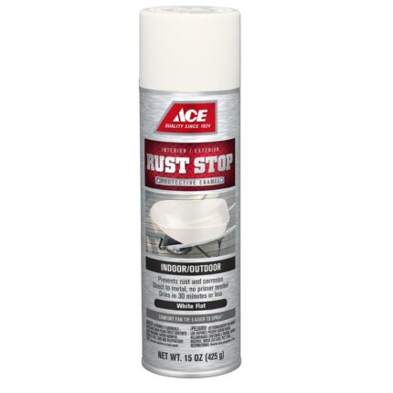 Rust Stop Flat White Protective Enamel Spray Paint 15 oz
