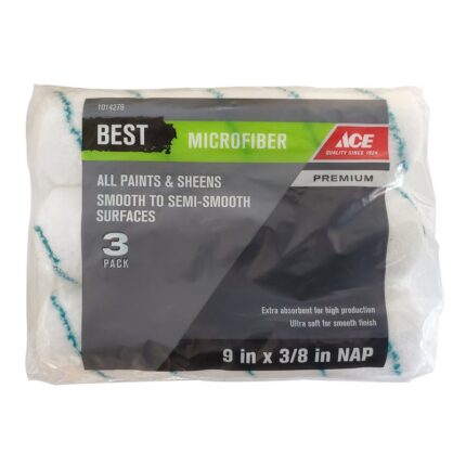 Best Microfiber 9 in. W X 3/8 in. Paint Roller Cover 3 pk