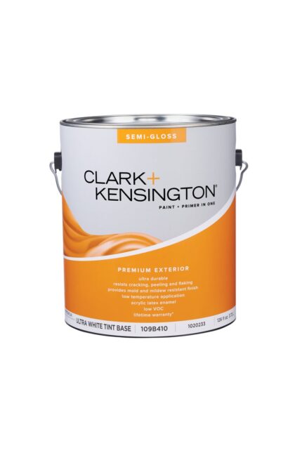 Contractor Pro Exterior Semi-Gloss Ultra White Base Paint & Primer  -  1 Gallon