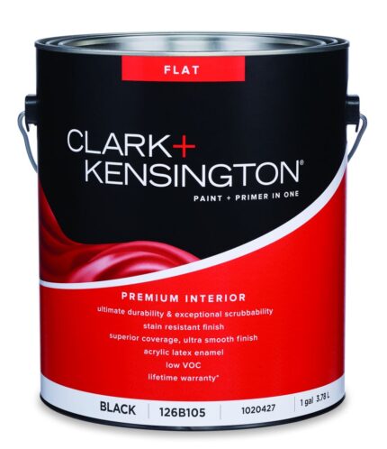 Contractor Pro Interior Flat Black Paint & Primer  -  1 Gallon