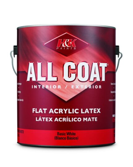 Interior/Exterior Flat White Paint  -  1 Gallon