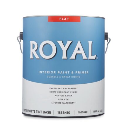 Interior Flat Ultra White Base Paint  -  1 Gallon