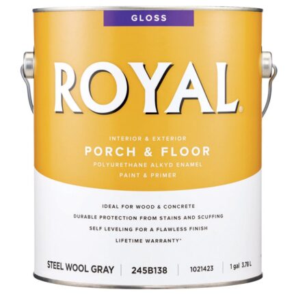 Porch & Floor Paint + Primer Gloss Steel Wool Gray  -  1 Gallon