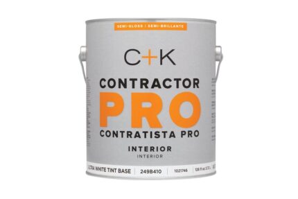 Contractor Pro Interior Semi-Gloss Ultra White Base Wall Paint  -  1 Gallon