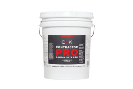 Contractor Pro Exterior Flat Ultra White Base Paint & Primer  -  5 Gallon