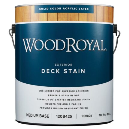Royal Solid Deck Stain  -  Flat Medium Base  -  1 Gallon
