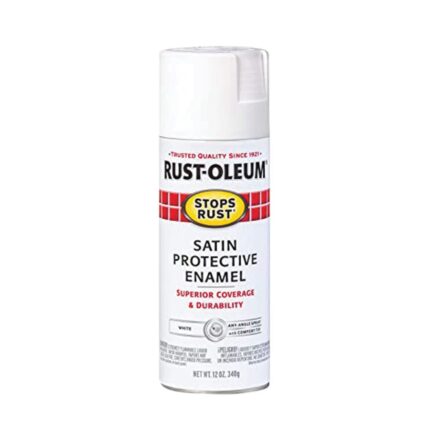 Stops Rust Satin White Spray Paint 12 oz