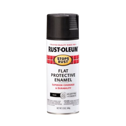 Stops Rust Flat Black Spray Paint 12 oz