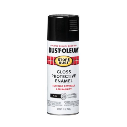 Stops Rust Gloss Black Spray Paint 12 oz