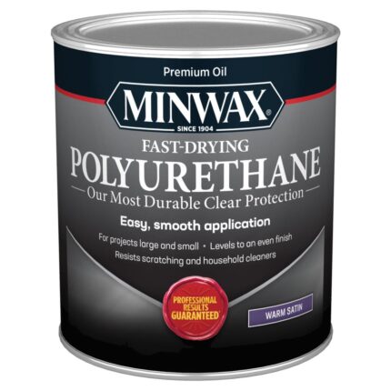 Fast-Drying Polyurethane Wood Finish  -  Satin  -  1 Quart