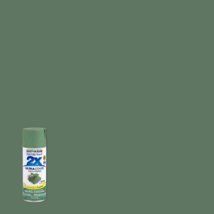 2X Ultra Cover Satin Moss Green Spray Paint  -  12 oz
