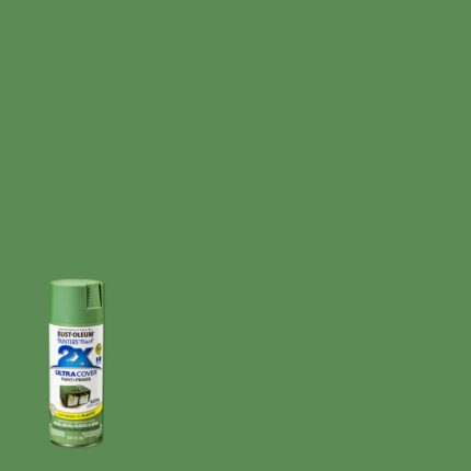 2X Ultra Cover Satin Leafy Green Spray Paint  -  12 oz