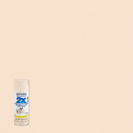 2X Ultra Cover Satin Ivory Silk Spray Paint  -  12 oz