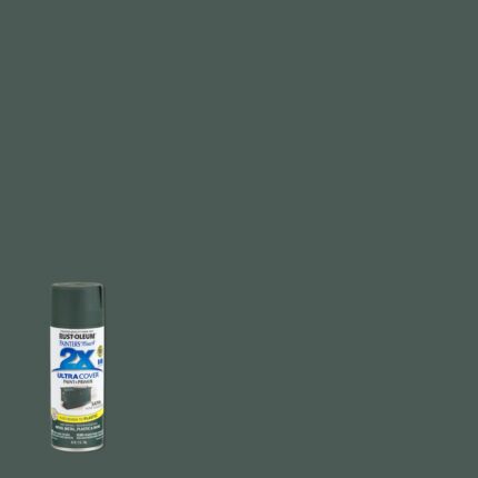 2X Ultra Cover Satin Hunter Club Green Spray Paint  -  12 oz