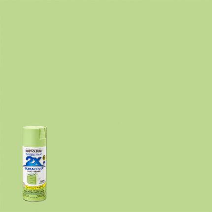 2X Ultra Cover Satin Green Apple Spray Paint  -  12 oz