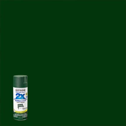 2X Ultra Cover Semi-Gloss Hunter Green Spray Paint  -  12 oz