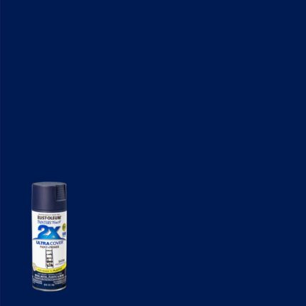 2X Ultra Cover Satin Midnight Blue Spray Paint  -  12 oz