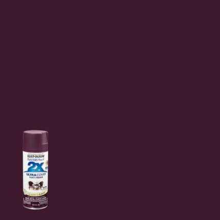 2X Ultra Cover Satin Aubergine Spray Paint  -  12 oz