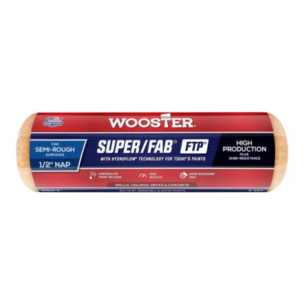 Super/Fab FTP Synthetic Blend 9 in. W X 1/2 in. Paint Roller Cover 1 pk