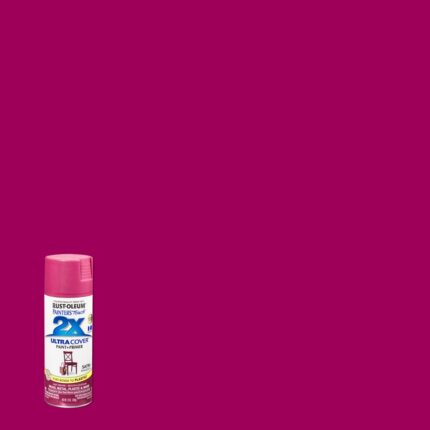 2X Ultra Cover Satin Magenta Spray Paint  -  12 oz