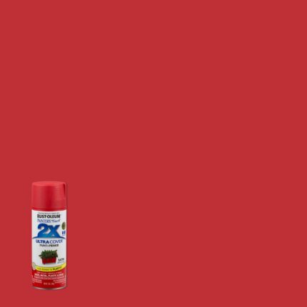2X Ultra Cover Apple Red Spray Paint  -  12 oz