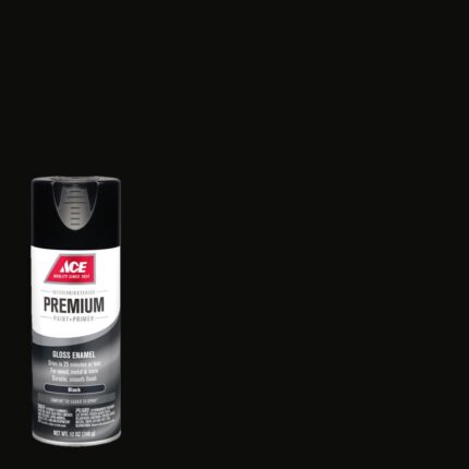 Premium Gloss Black All-Surface Spray Paint  -  12 oz
