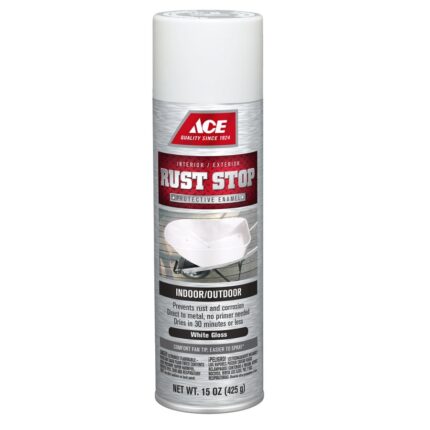 Rust Stop Gloss White Protective Enamel Spray Paint 15 oz