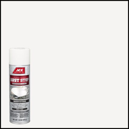 Rust Stop Anti-Corrosion Spray Paint  -  Satin White  -  15 oz