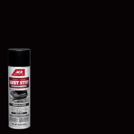 Rust Stop Anti-Corrosion Spray Paint  -  Gloss Black  -  15 oz