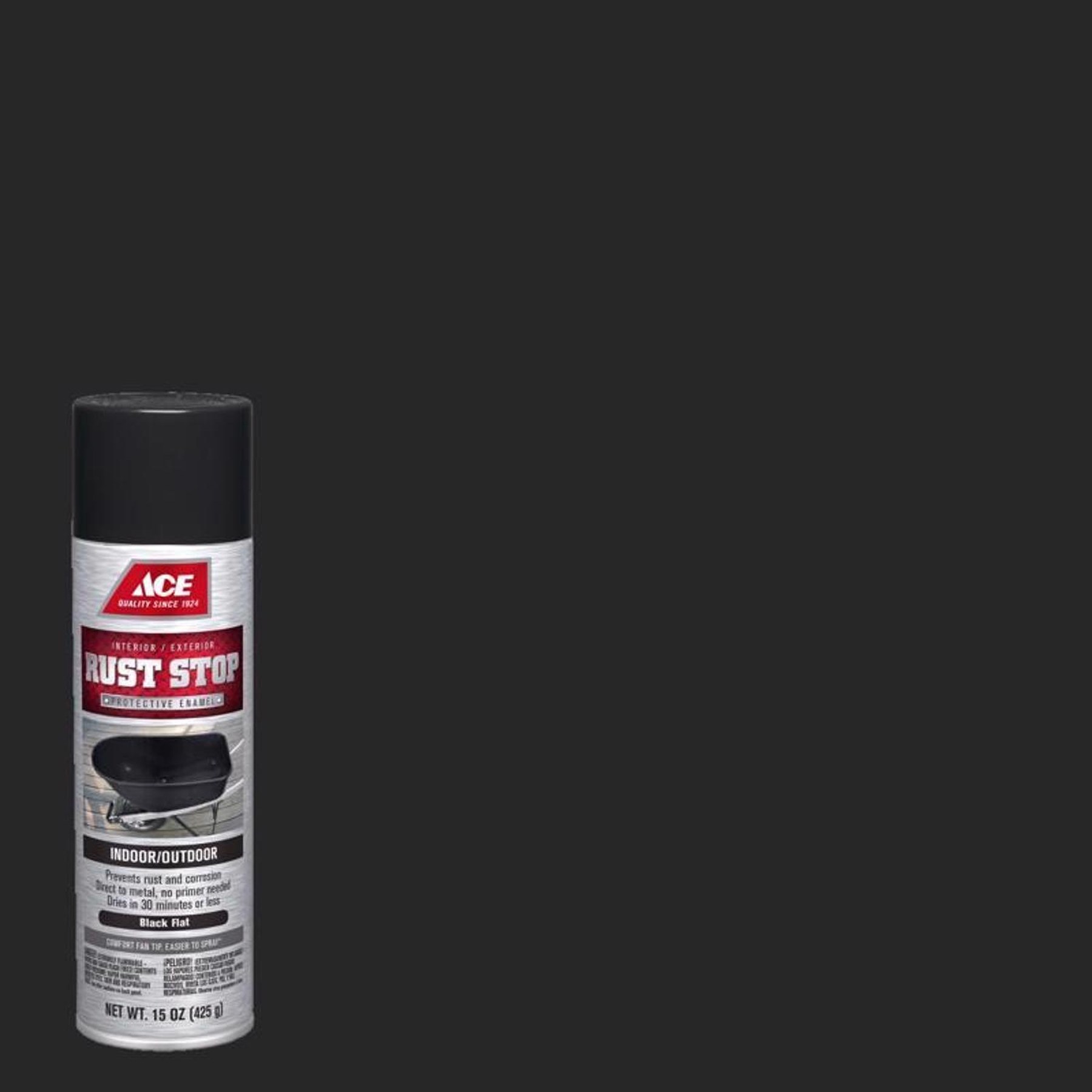 15 oz. Rust Stop Flat Black Protective Enamel Spray Paint - photo 2